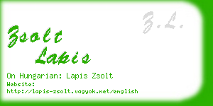 zsolt lapis business card
